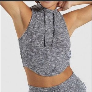 Gymshark Slounge Tank CropTop Charcoal Small